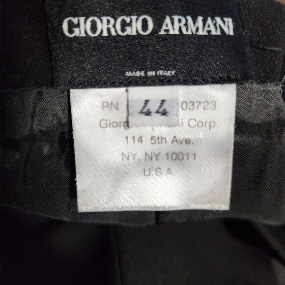 Giorgio Armani Black Wool Skirt – Zip Closure, Size 44 (IT), Made in Italy - Picture 2 of 7